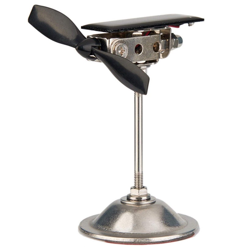 Sunnytech Solar Power Windmill Black Propeller Creative Solar Car Rotating Windmill Ornaments Dynamic Interior Decoration Science Home Office Toy for Desk Physics Toy Solar Car Decoration WJ154 - Image 1